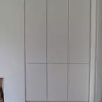 Built-in cupboards with push release doors